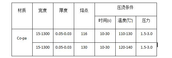 pa熱熔膠膜參數